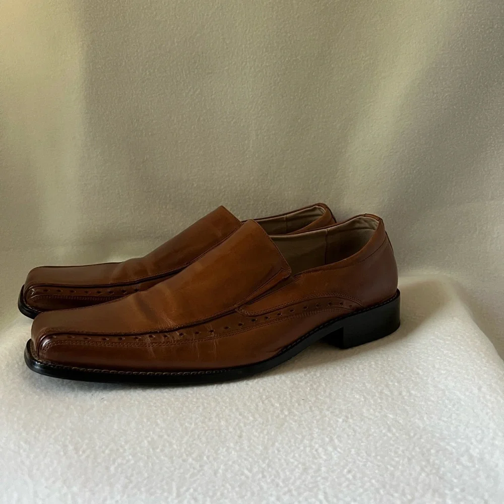 Stacy Adams Size 13M Brown/Tan Leather Slip On Shoes - Picture 12 of 15